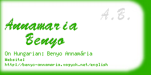 annamaria benyo business card